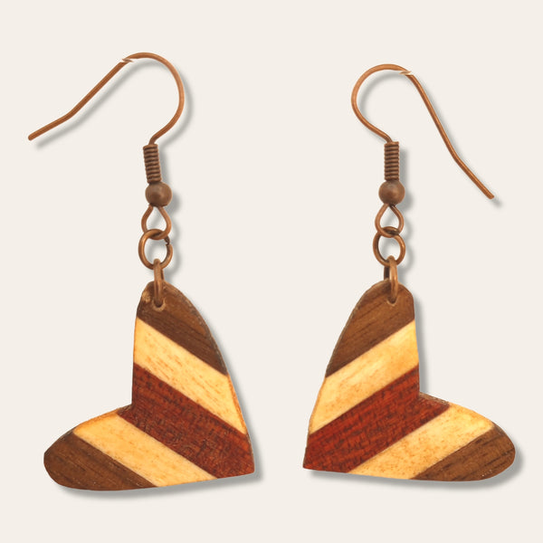 Elegance in Woodwork: Handcrafted Inlay Wood Earrings