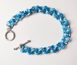 Kids Chainmaille Bracelet – Blues  3-Link Design (6.25