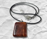 Dark brown agate necklace