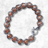 🍑 Peach Captured Bead Chainmaille Bracelet