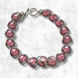 Pink Captured Bead Chainmaille Bracelet