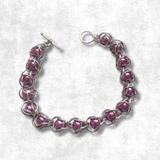 💜 Lupin Purple Captured Bead Chainmaille Bracelet