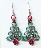 Christmas Tree Chainmaille Earrings 🎄