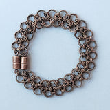 Double copper chainmaille bracelet