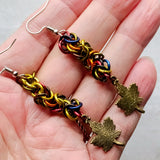 Fall Byzantine Chainmaille Earrings 🍂