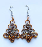 Gold Christmas Tree Chainmaille Earrings 🎄✨