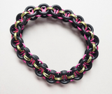 Kids Pink and Green Stretchy Chainmaille Bracelet