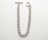 🤍 Silver Helm Weave Chainmaille Bracelet