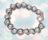 Sky Blue Captured Bead Chainmaille Bracelet