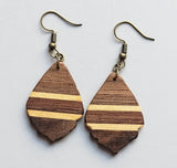Elevate Your Style: Inlay Wood Dangle Earrings